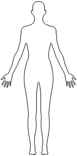 blank human body outline female