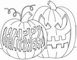 Coloring Halloween Pumpkin Scary Kids sketch template