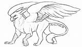 Gryphon Lineart Drawing Deviantart Mythical Creature Fantasy Chimera Line Drawings Myth Mythological Royalty источник sketch template