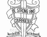 Journaling Strong Courageous 5x11 Rejoice Pray 6x8 Kristahamrick sketch template