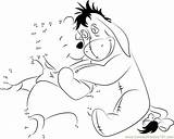 Dots Pooh Connect Eeyore Dot Winnie Bear Worksheet Kids Email Printable Cartoons sketch template