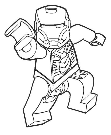 lego iron man avengers character coloring book  print