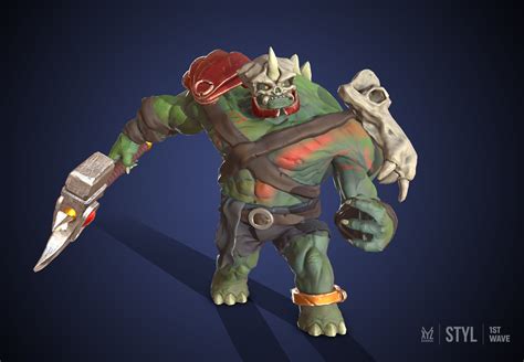 giant with axe 3d asset cgtrader
