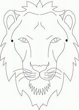 Mask Pages Lion Tiger Coloring Printable Face Masks Template Kids Animal Print Templates Colouring Animals Lions Paper Studyvillage Para Color sketch template