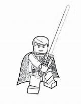 Luke Wars Star Coloring Pages Lego Getcolorings Color sketch template
