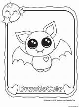 Coloring Cute Draw Pages So Halloween Bat Print Printable Sheets Drawsocute Color Animals Template Girls Wonderful Book Birijus Templates sketch template