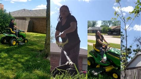 practice   riding lawn mower    weed eater youtube