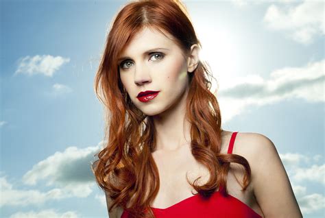 red haired actress julie mcniven with red lips wallpapers