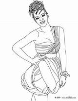 Rihanna Coloring Pages Getcolorings sketch template