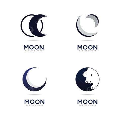 moon icon clipart transparent png hd moon logo vector icon design template illustration