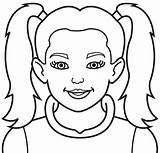 Face Coloring Pages Girl Drawing Kids Printable Girls Blank Faces Little Easy Smiling Makeup Colouring Boy Drawings Color Sheets Lion sketch template