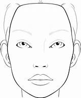 Blank Template Skincare Eyebrows Gesicht sketch template
