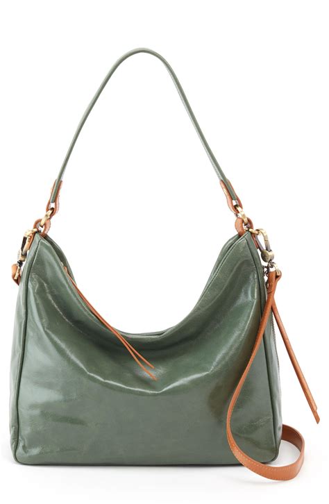 hobo leather delilah convertible bag  moss green lyst