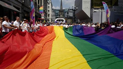 pride in london up to a million watch parade bbc news
