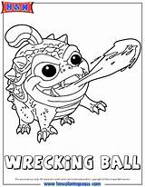 Pages Coloring Wrecking Ball Getcolorings Spyro sketch template