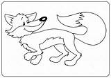 Outline Pages Fox Coloring Printable Cute Related Posts sketch template