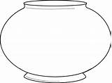 Fishbowl Bowl Fish Outline Clipart Printable Clip Blank Empty Dog Cliparts Coloring Vase Bowls Printables Library Simple Clker Large sketch template