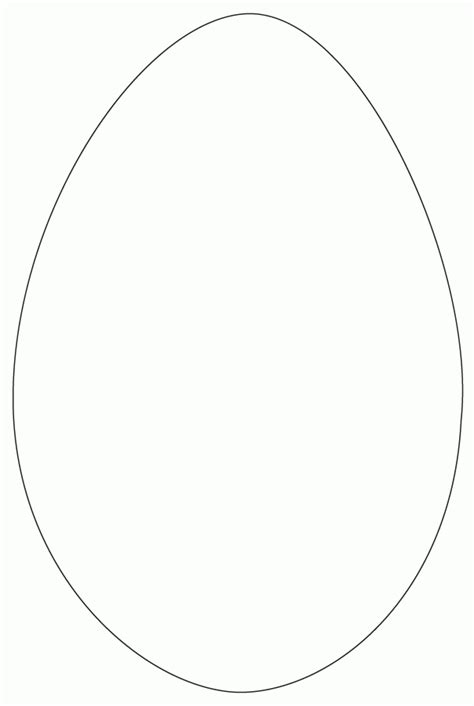 egg shape template coloring home