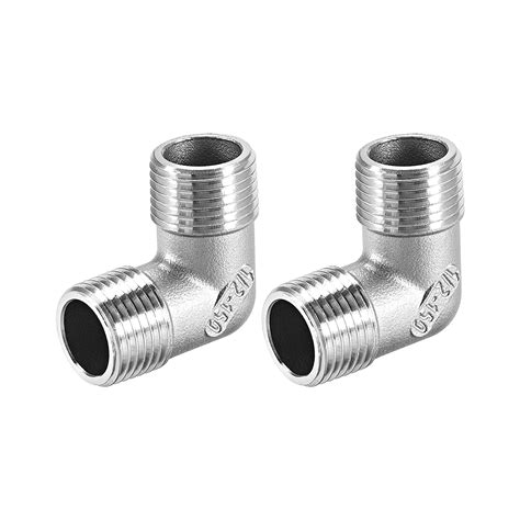 stainless steel 304 cast pipe fitting 90 degree elbow 1 2 bspt male x