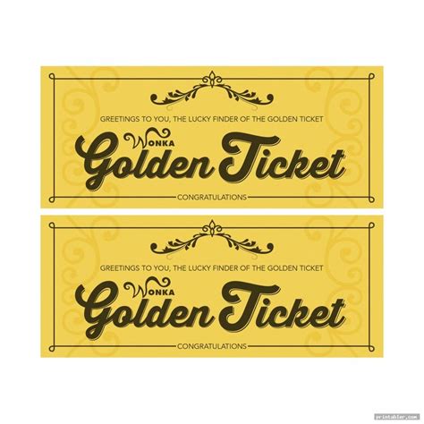 cool wonka golden ticket printable printablercom golden ticket