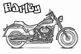 Motorcycle Pages Coloring Harley Big sketch template