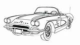 Corvette Car Coloring Cars Drawings Pages Drawing Classic Line Easy Draw Outline Clip Stingray Vintage Sports Cool Antique Clipart Step sketch template