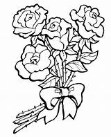 Bunch Roses Drawing Coloring Pages Getdrawings sketch template