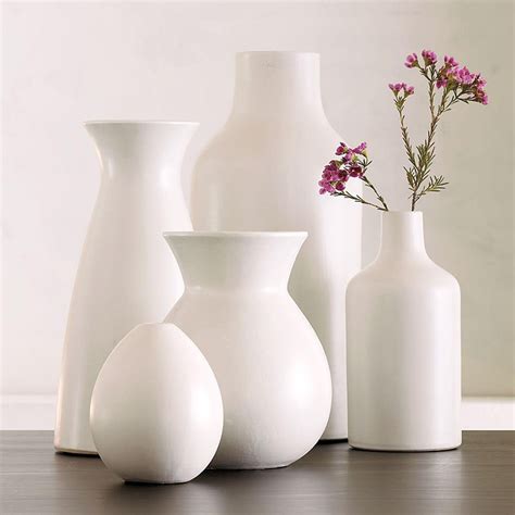 Pure White Ceramic Vases West Elm United Kingdom