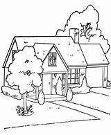 Coloring Pages Houses House Popular Printable sketch template