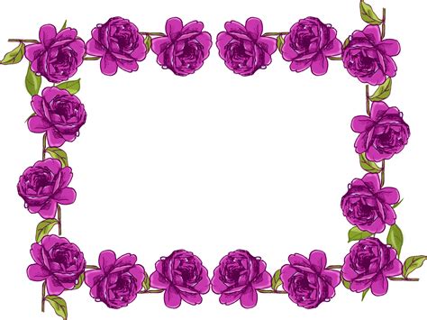 habrumalas pink flower border clip art images