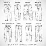Pants Template Flat Mens Sketch Coloring Pages Templates sketch template