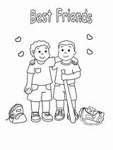 Coloring Friends Friendship Pages Kids Friend Printable Two Baseball Print School Colouring Children Teammates Color Sheets Preschool Activities Sunday Teacher sketch template