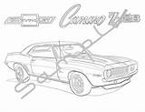Camaro 1969 Z28 sketch template