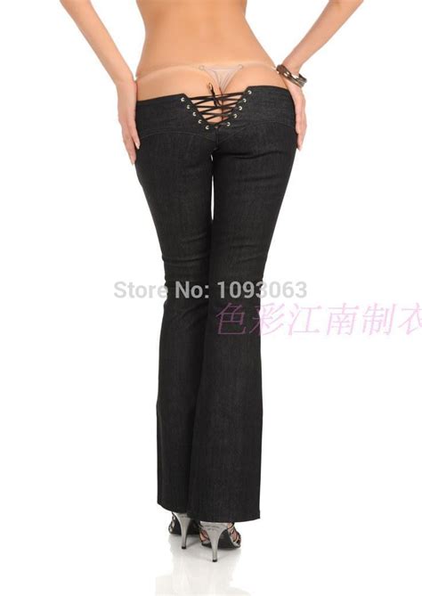 Sexy Low Rise Pants Trousers Jeans Women Lady Customized