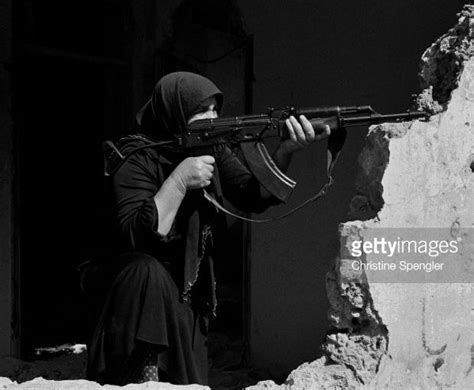 Muslim Woman With Mpikms Lebanese Civil War Muslim