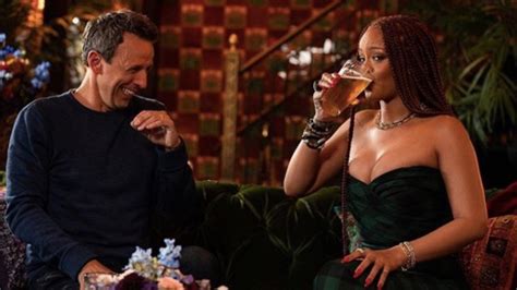 Rihanna Day Drinks With Seth Meyers In Upcoming Late