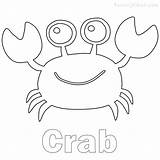 Crab Justcolorr sketch template