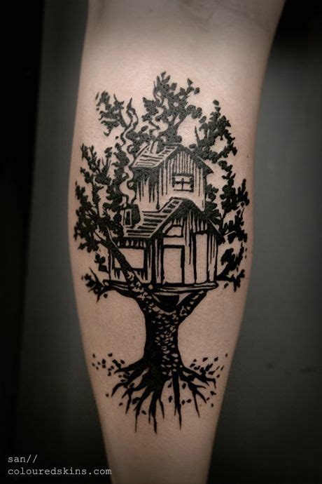 Image Result For Gothic Treehouse Tattoo Tattoos Tattoo Illustration