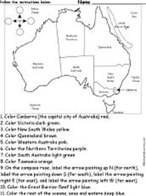 australias states worksheets australia day printables