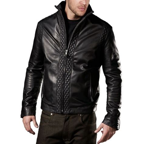 soft lambskin mens designer black leather jacket filmstaroutfitscom