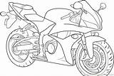 Coloring Motorbike Motorcycle Easy Sketch Drawing Bike Colour Pages Honda Motor Bikes Drawings Getdrawings Colorings Dirt Sketches Background Paintingvalley sketch template
