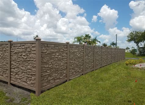simulated stone fence fence panels
