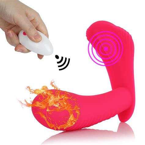 out wearable vibrator of 7 frequency warm heating double