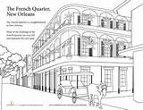 Coloring Pages Orleans Quarter French Kids Visit Vacation Summer Education Drawing Book Sheets Sights Color Bright Sheet Colors Some Add sketch template