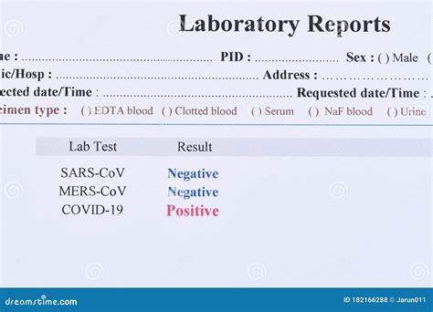 positive covid  blood test   white red white flag