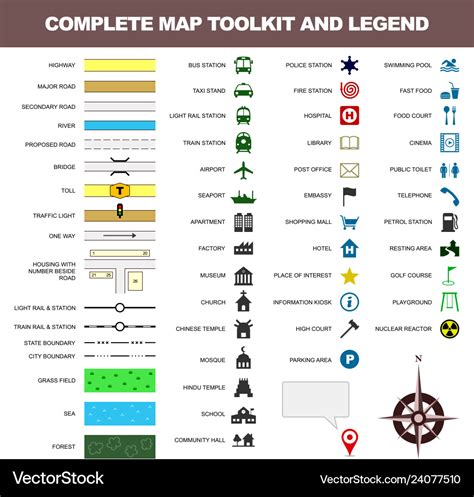 legend symbols   map