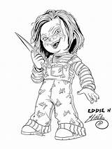 Chucky Coloring Pages Printable Halloween Sheets Play Print Visit Ink Child Deviantart Adult sketch template