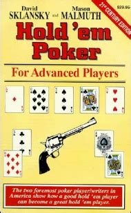 holdem poker  advanced players david sklansky poker review