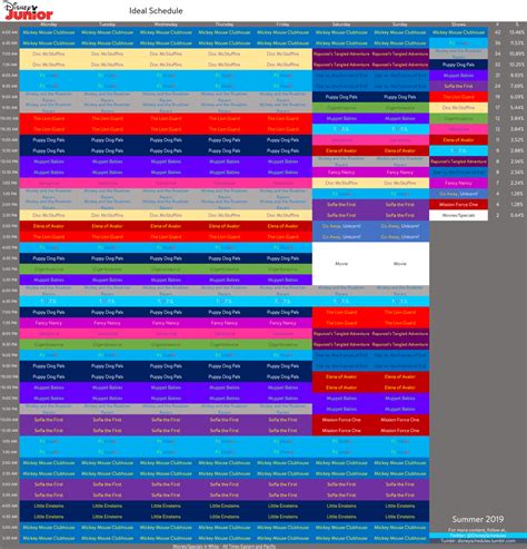 disney schedule thread  archive heres  ideal schedule