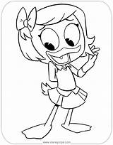 Coloring Ducktales Webby Pages Disneyclips sketch template